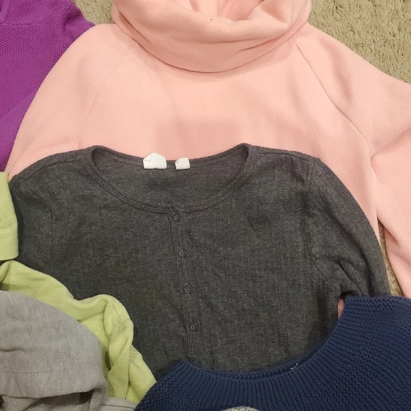 GAP Kids Long Sleeve Tees - Purple, Pink, Lime, Gray, Navy - Picture 5 of 5
